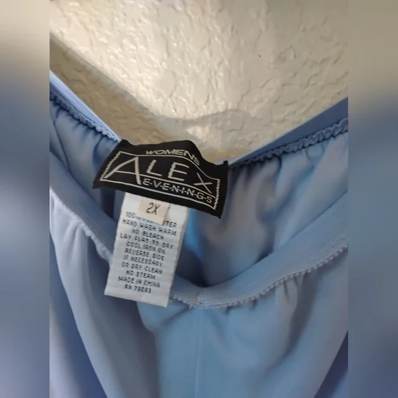 Alex Evenings Blue Track Pants with Silky Sheen